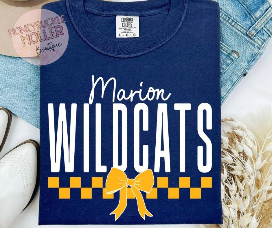 Checkered Pride - Wildcats (Blue and yellow)