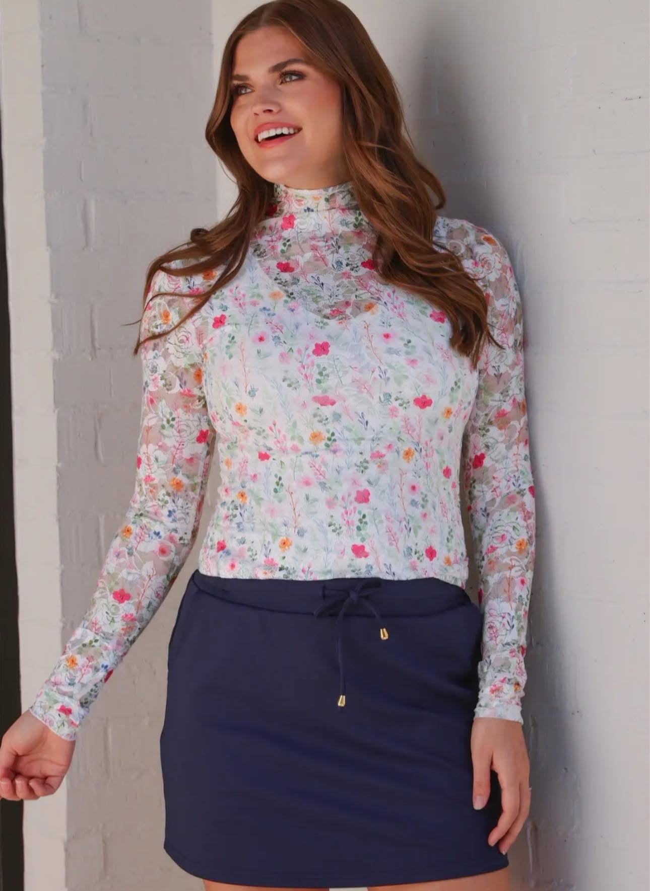Kylie Lace Top - Spring Happy Blooms