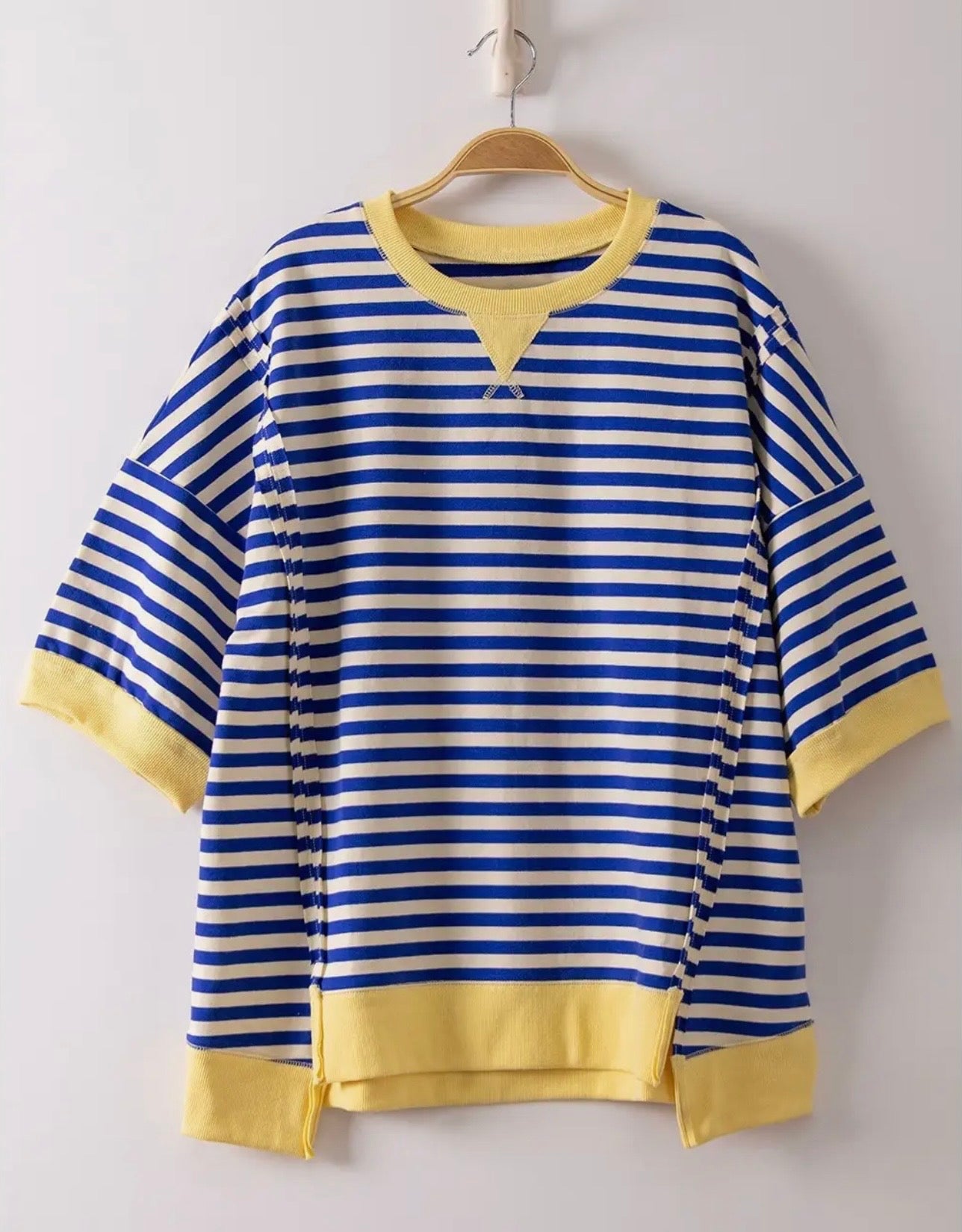 Oversized Stripe Casual Knit Top