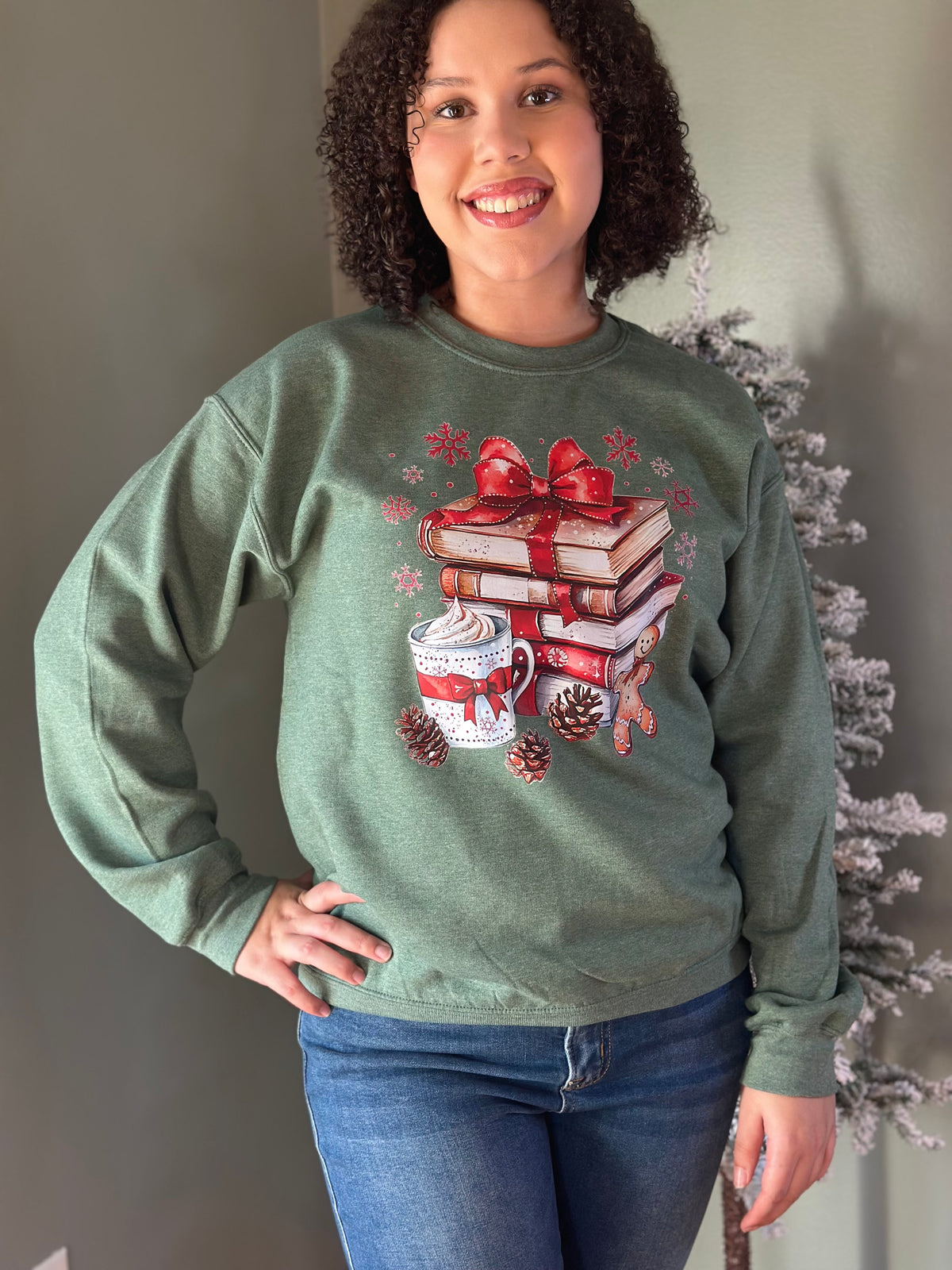 Christmas Hot Cocoa & Books Sweatshirt