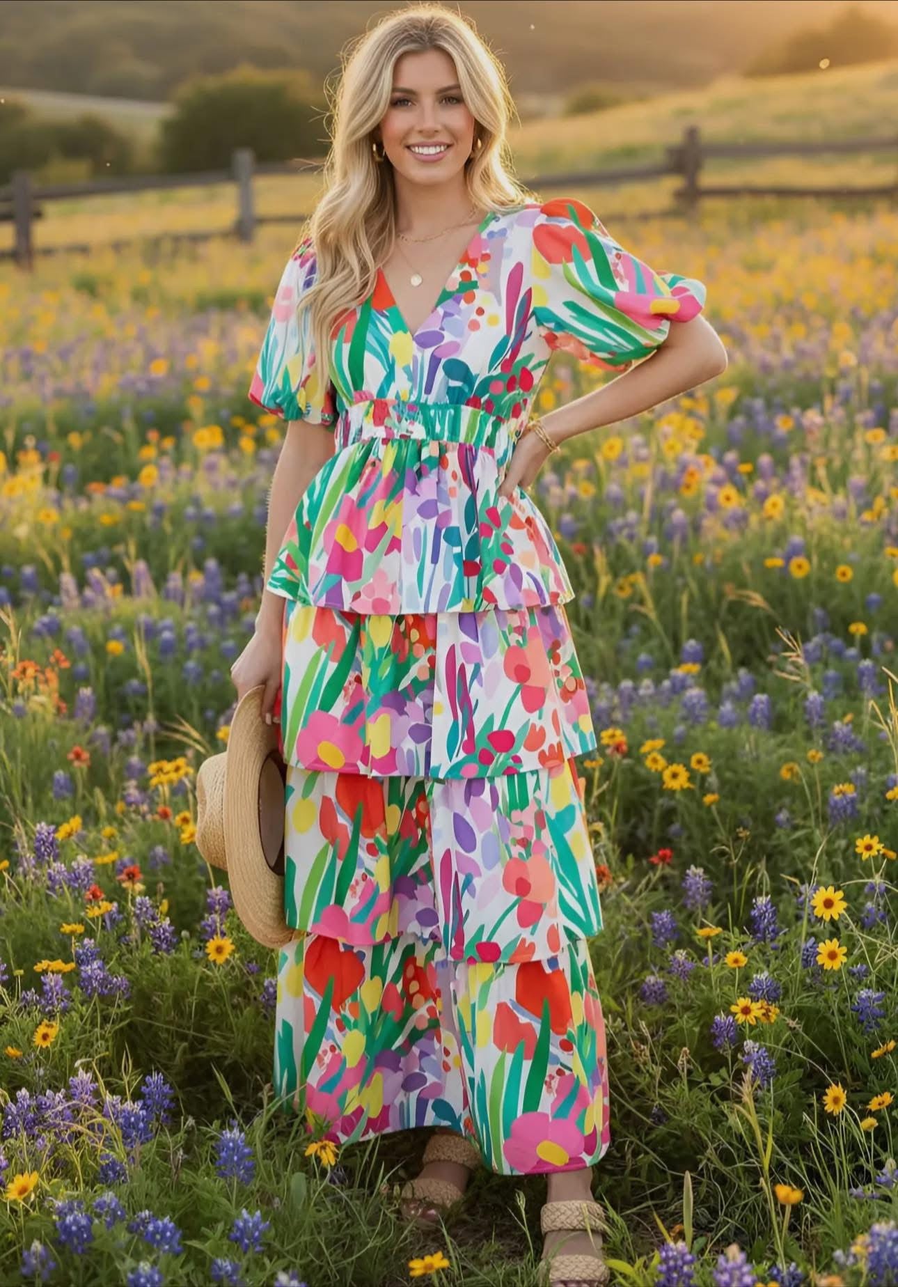 Floral Tiered Dress