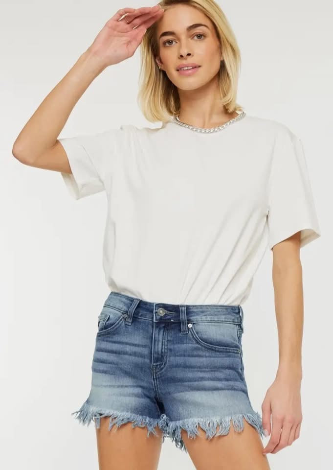 Kancan Mid Rise Fray Hem