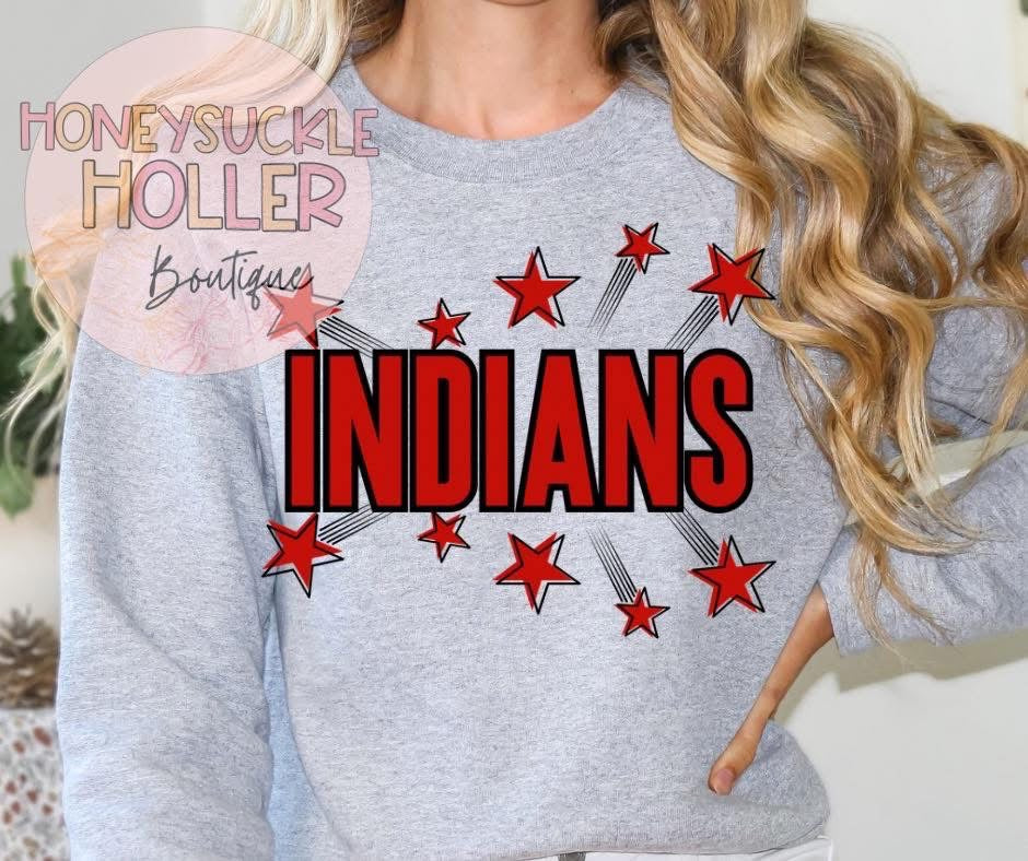 Red Star Burst - Indians