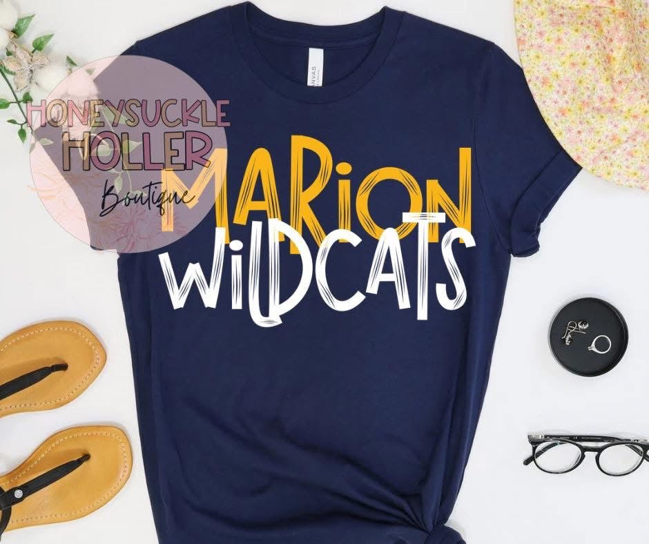 Brush Strokes Font - Marion Wildcats