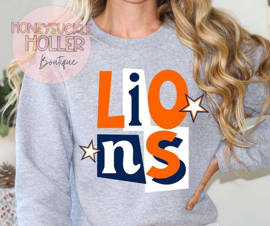 Collage Letters - Lions