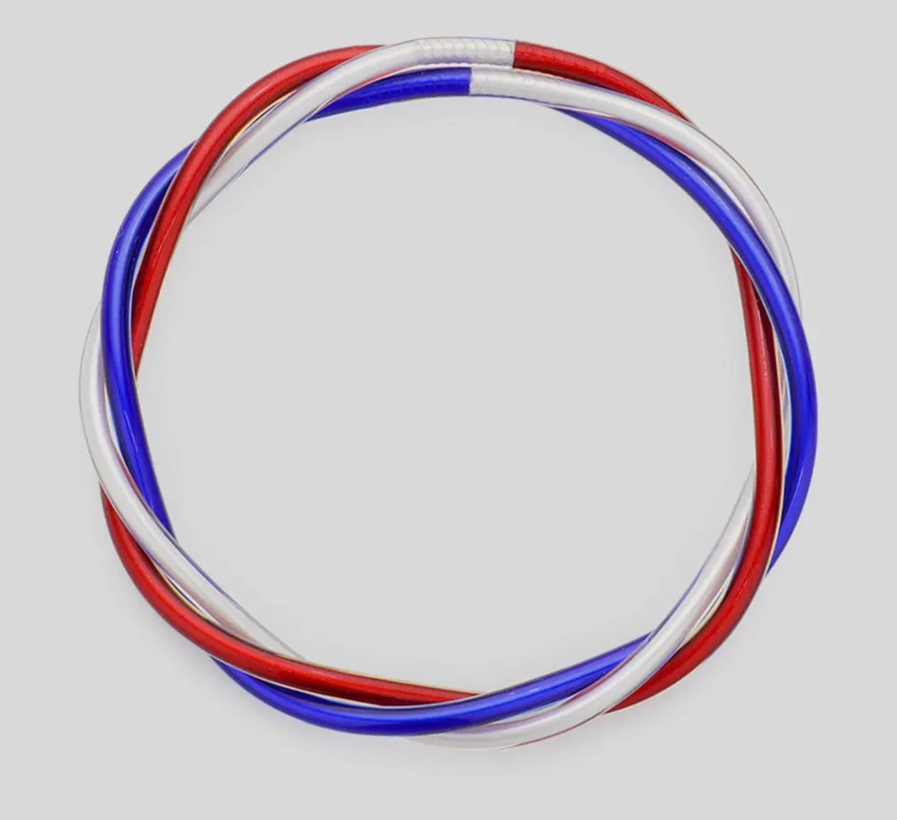 Red, White, & Blue twisted bracelet