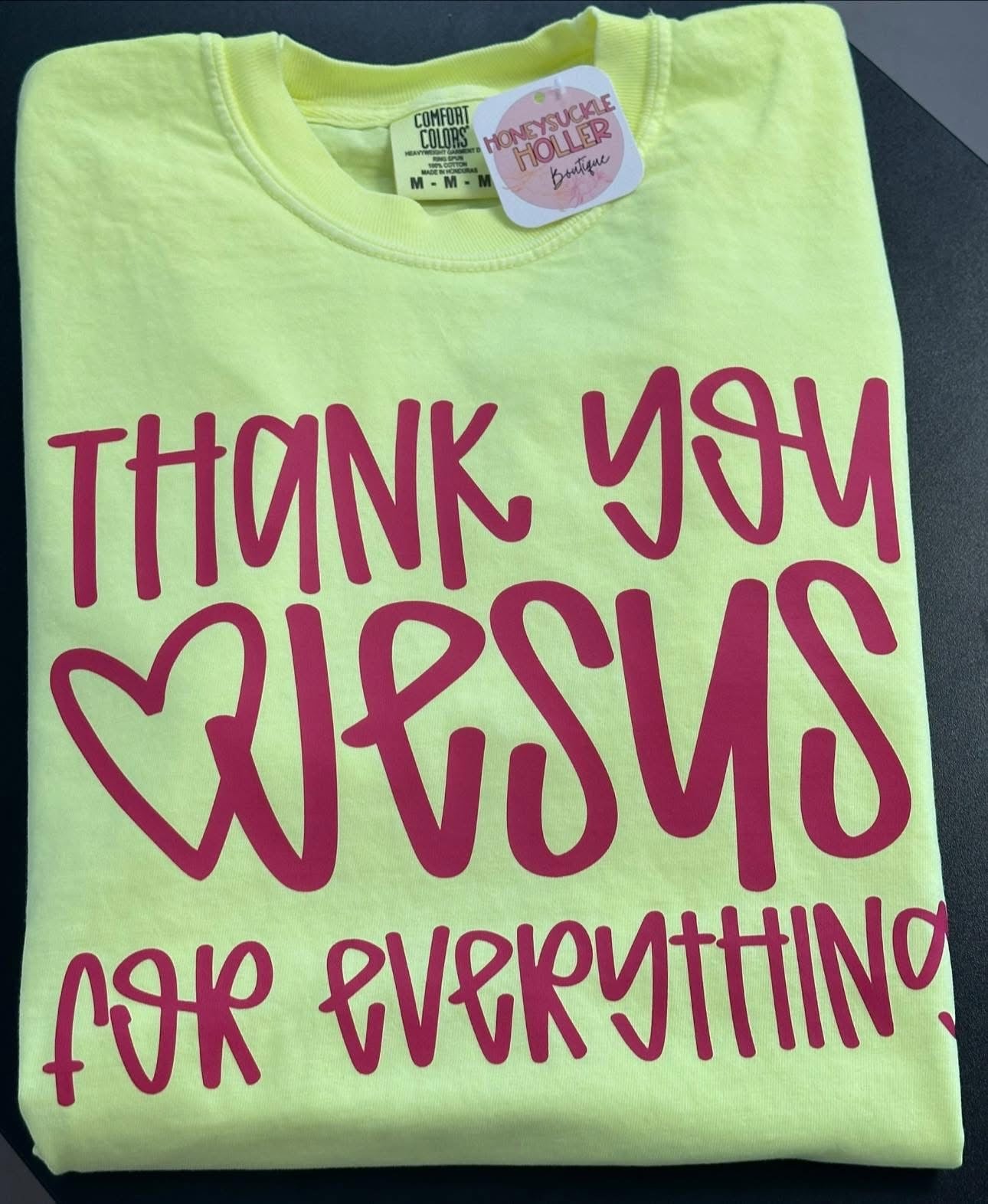 Thank You Jesus For Everything- Neon Yellow CC