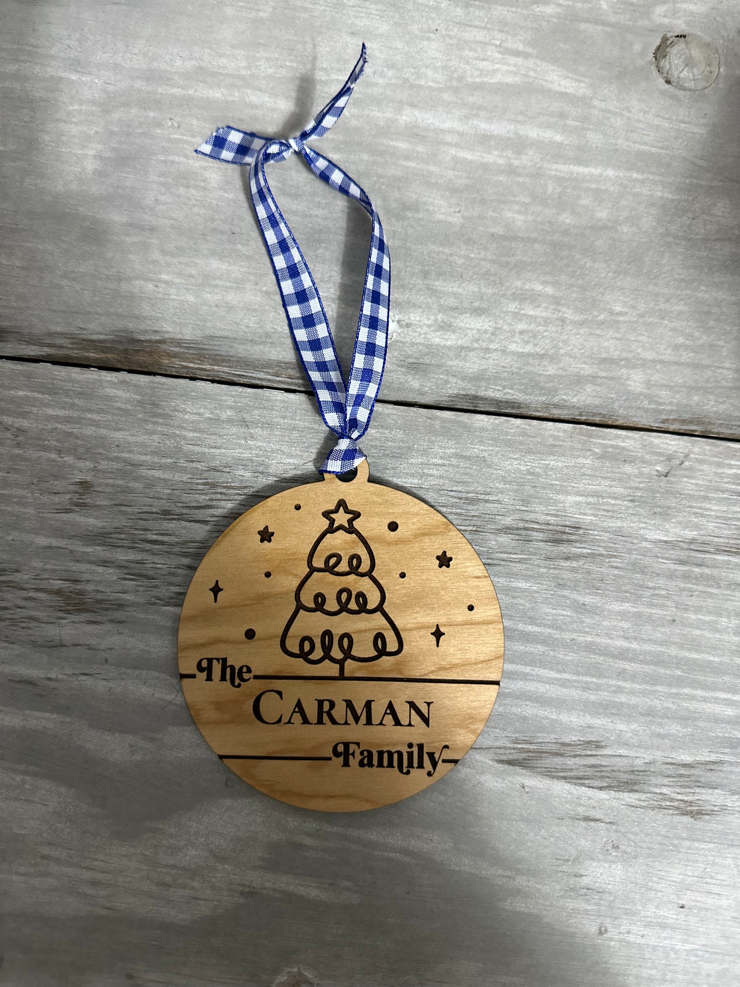 Personalized Family Christmas Ornament