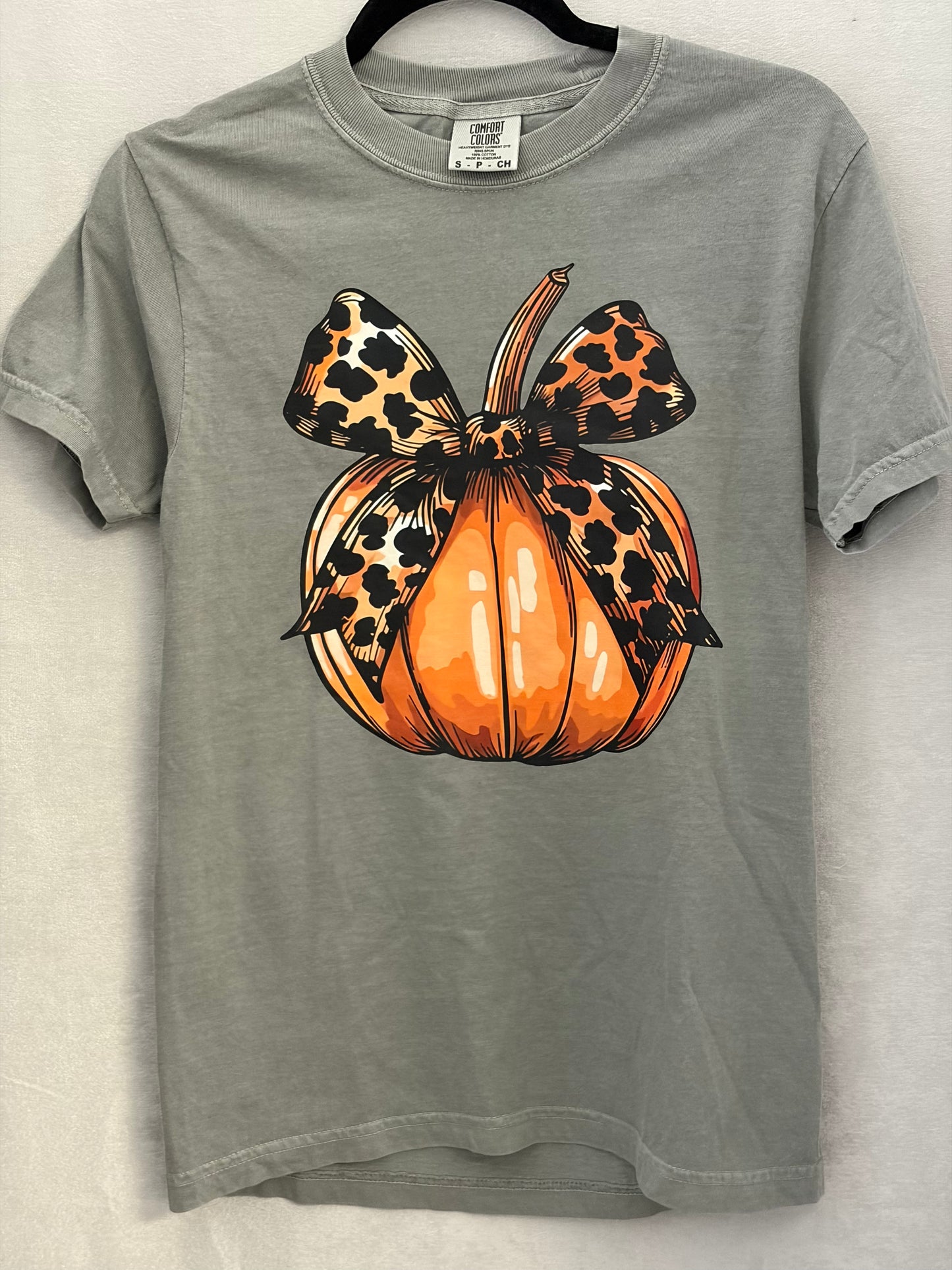Pumpkin with Animal Print Bow