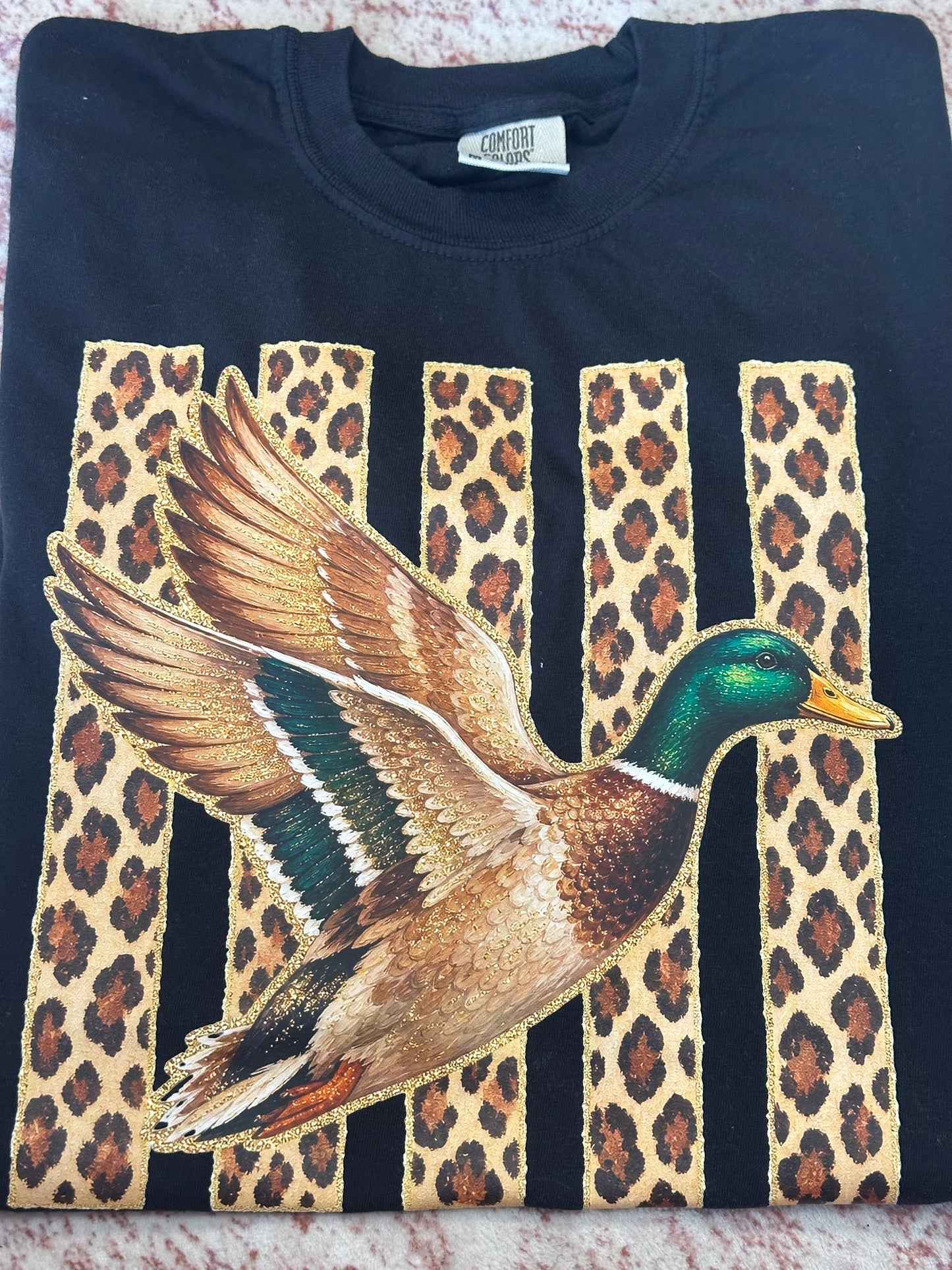 Leopard Duck Comfort Colors Tshirt