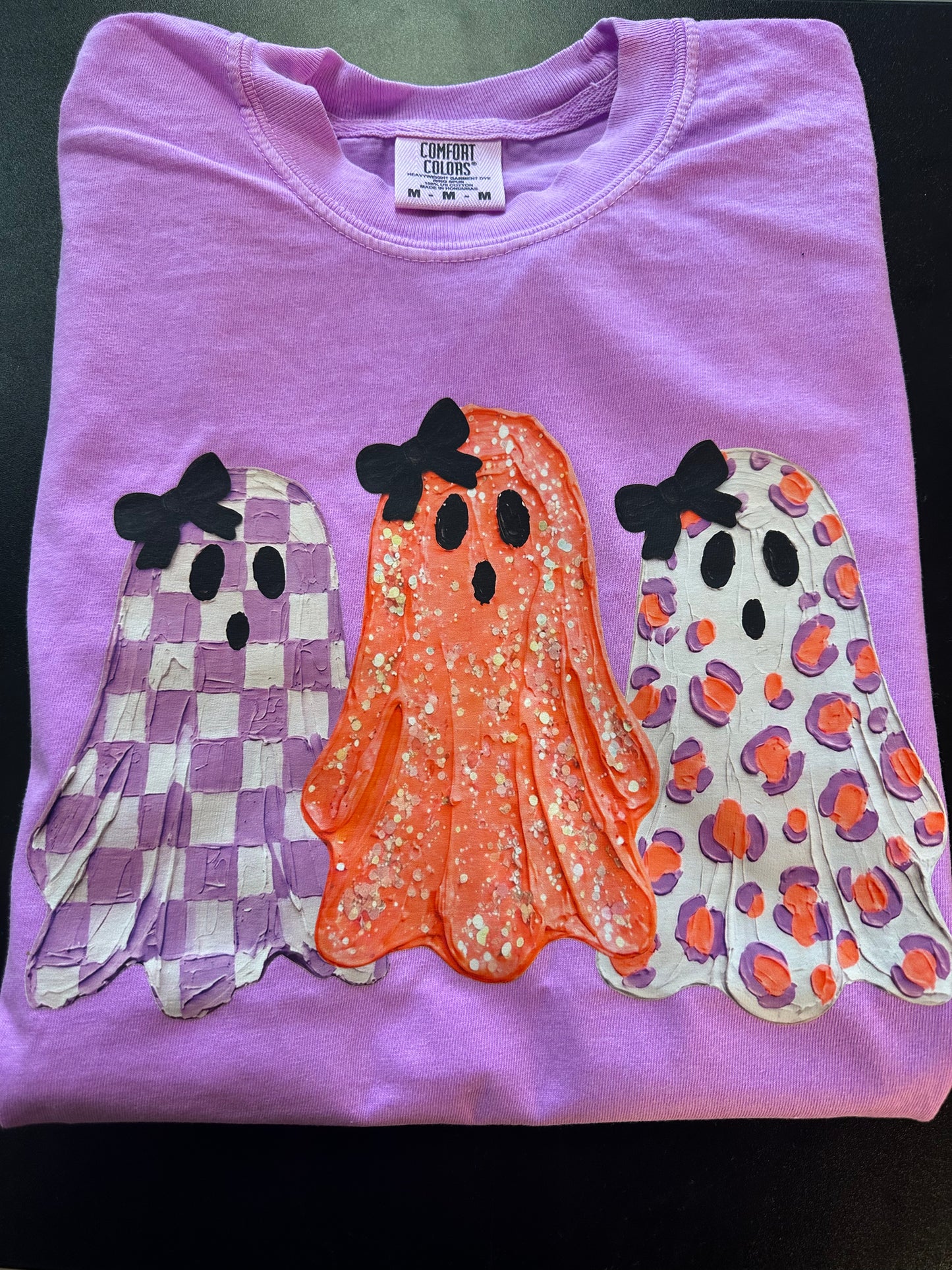 Purple Girly Ghost Comfort Color Tshirt