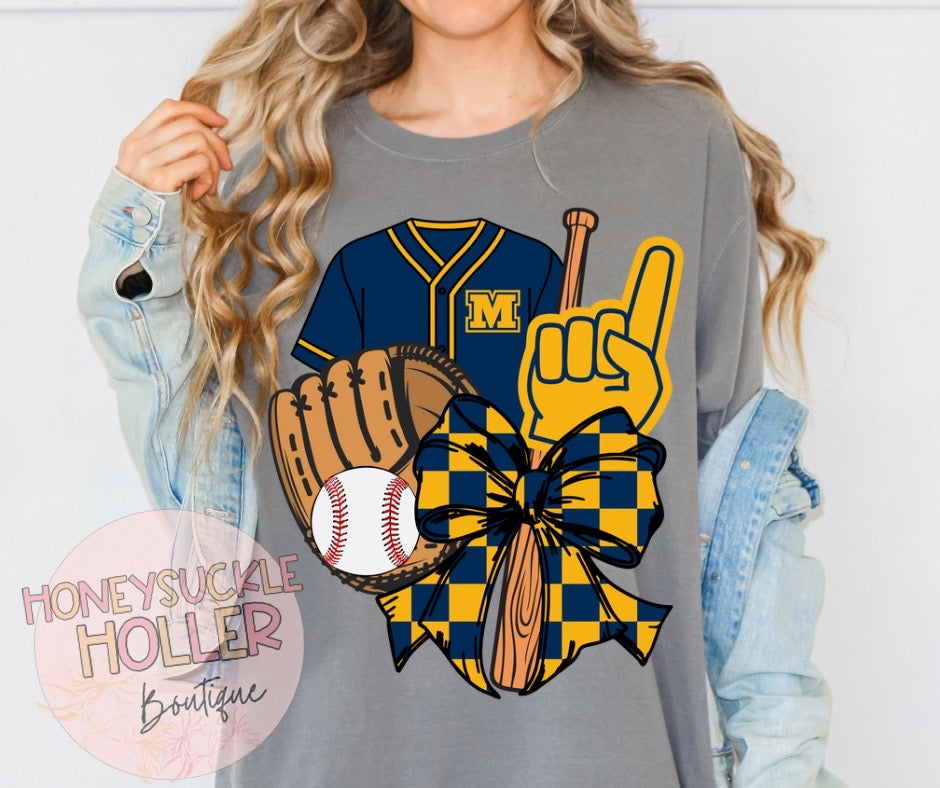 Wildcats Checked Bow Baseball Gear