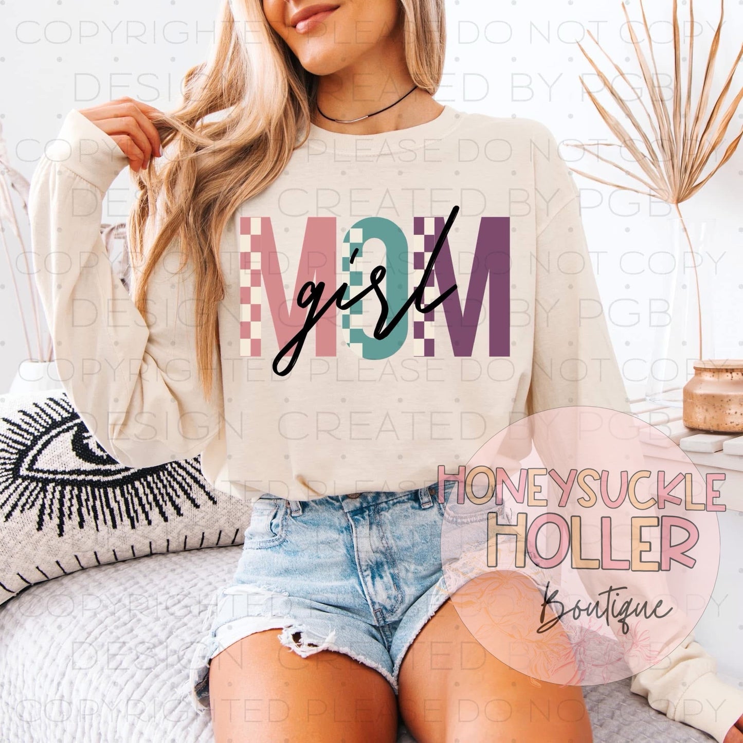 Girl Mom Semi Checked