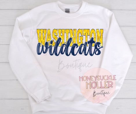 Faux Glitter Washington Wildcats