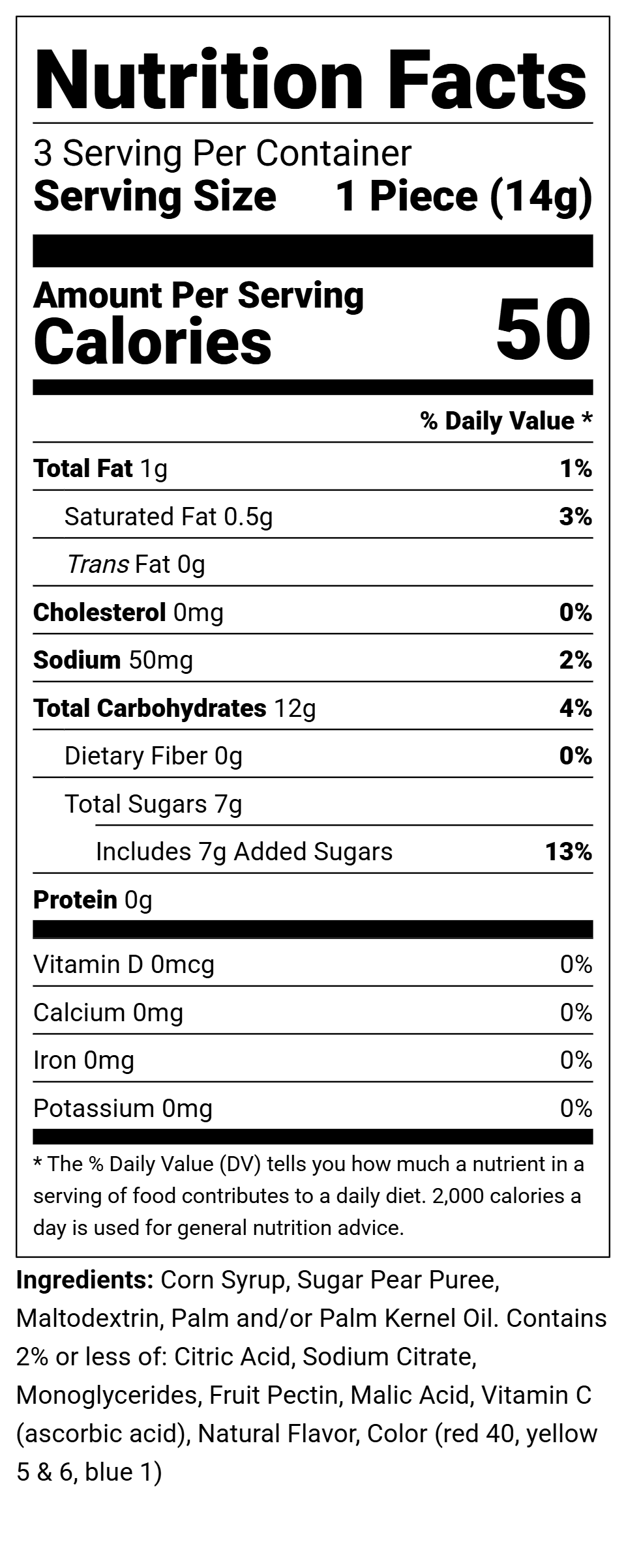 Freeze Dried Crunchy Fruity Rolls: Single