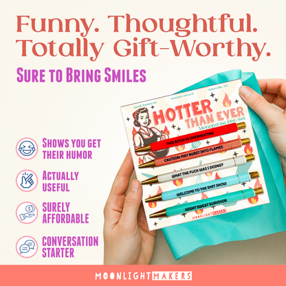 Hotter Than Ever - Menopause Pen Set - Funny Gift for Her
