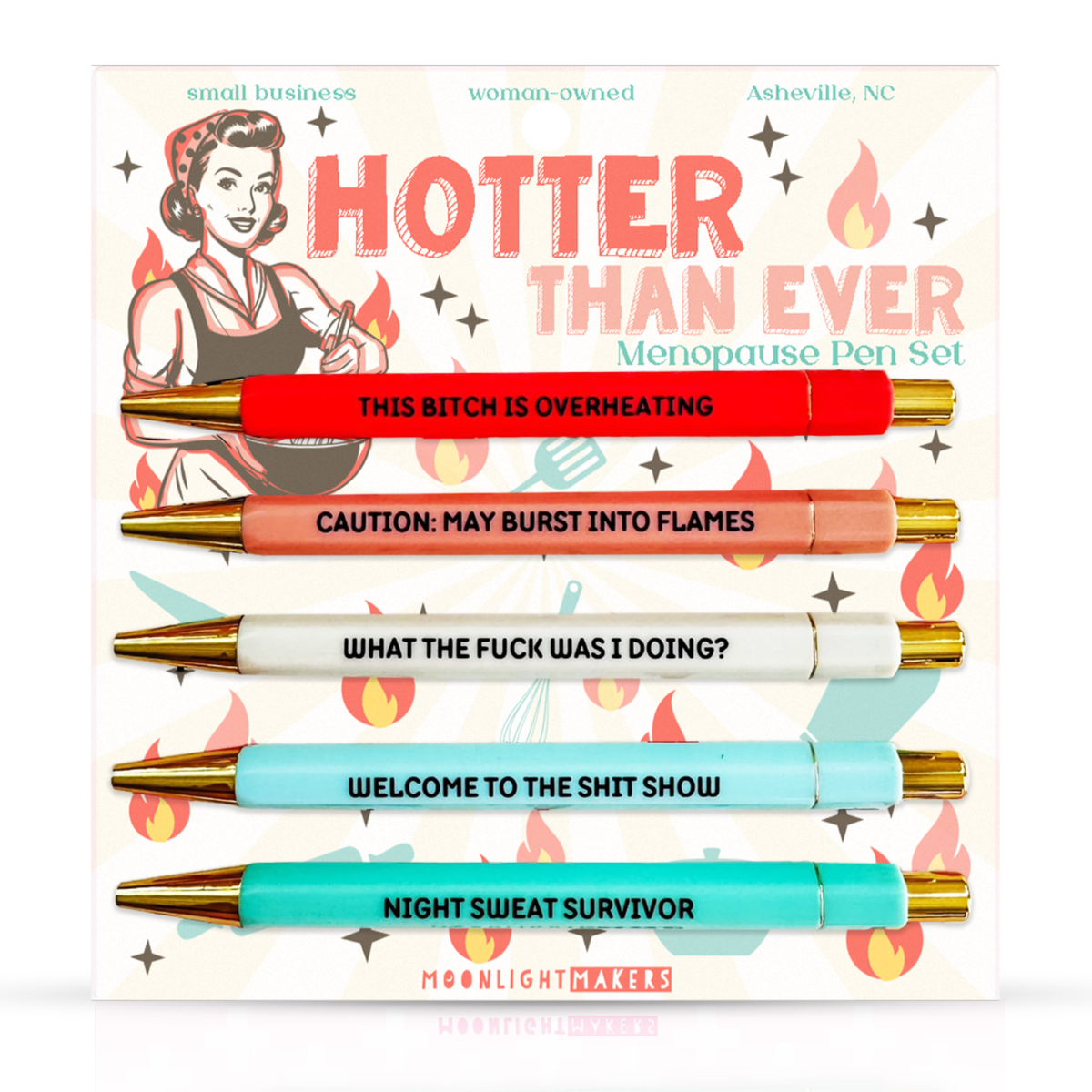 Hotter Than Ever - Menopause Pen Set - Funny Gift for Her