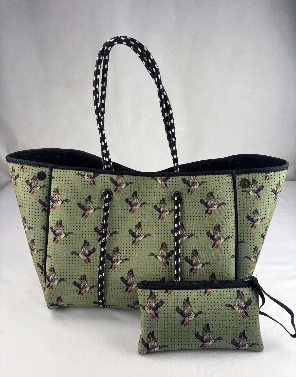 Large Tote in Green Duck