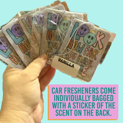 Shop small bow custom business name car fresheners : Cupcake