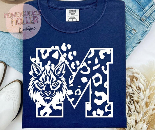 Leopard print outline big M - Wildcats