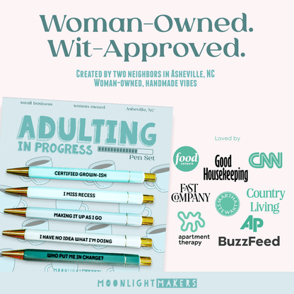 Adulting In Progress - Pen Set - Funny Gift