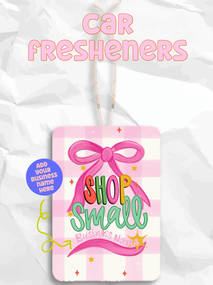 Shop small Christmas custom business name car fresheners : Vanilla