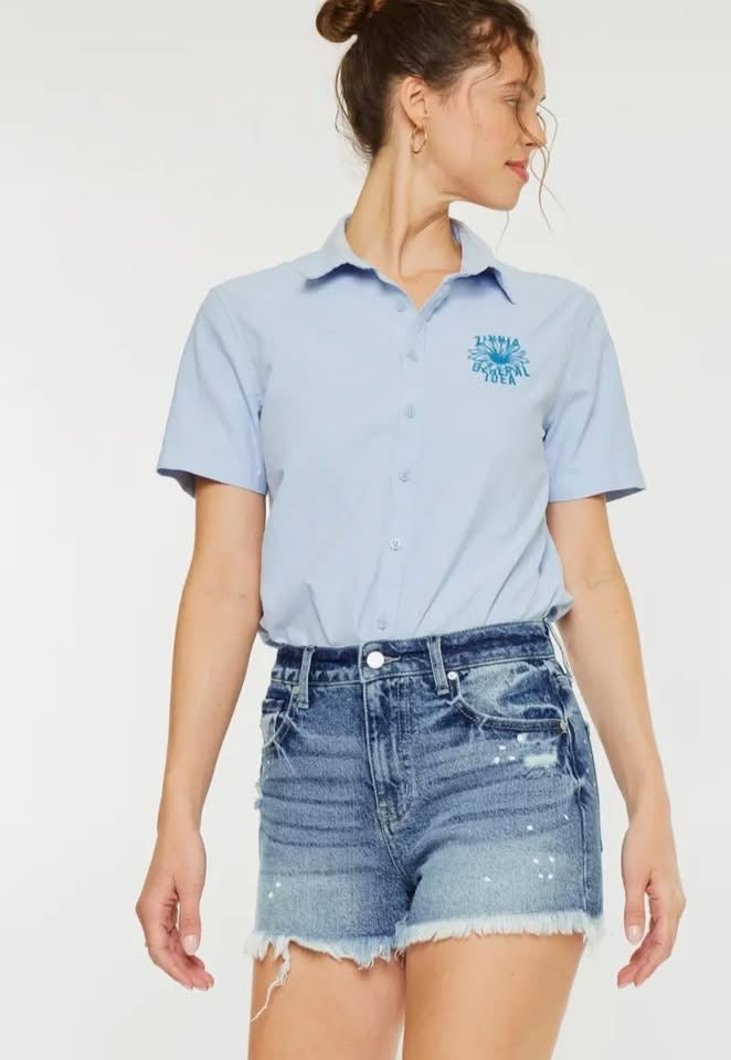 Kancan High Rise Denim Shorts