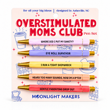 Overstimulated Moms Club - Pen Set - Funny Gift