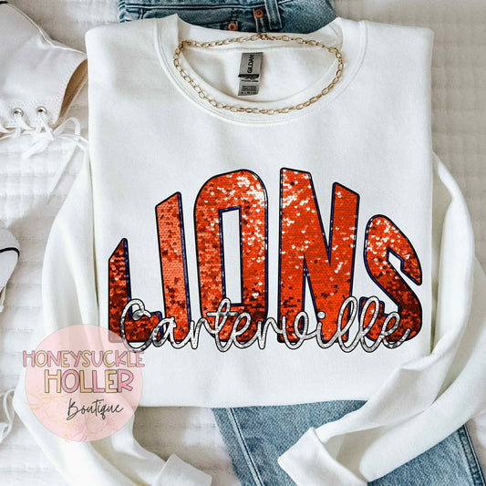 Glitter Varsity Carterville Lions