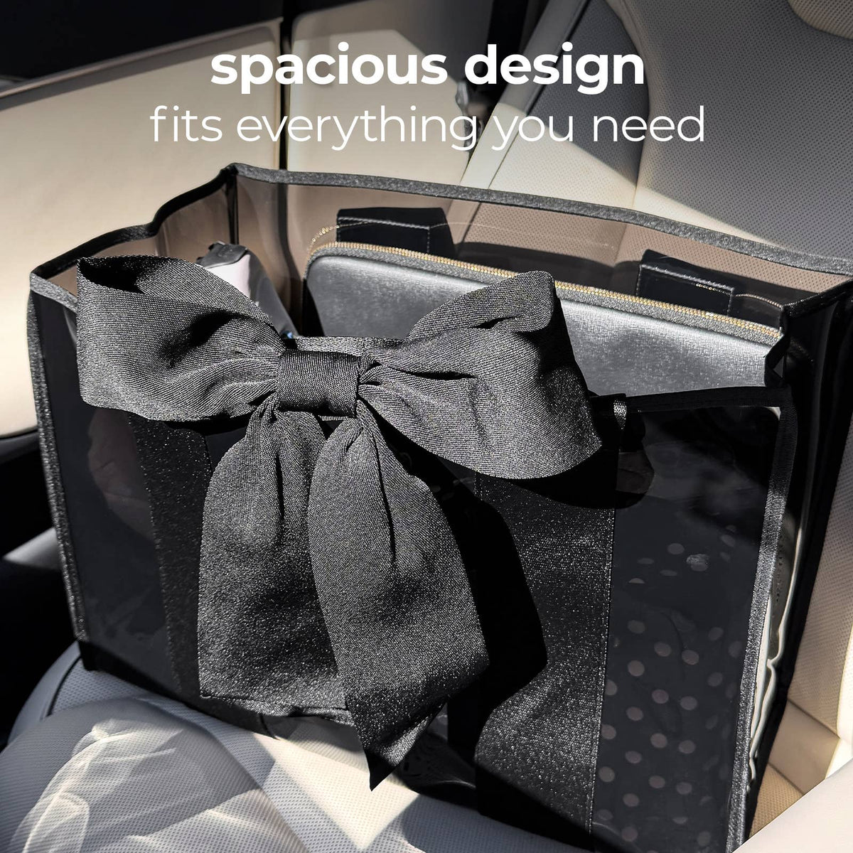 Case-Mate Midnight Black Bow Jelly Tote Bag (Classic)