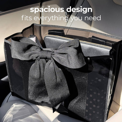 Case-Mate Midnight Black Bow Jelly Tote Bag (Classic)