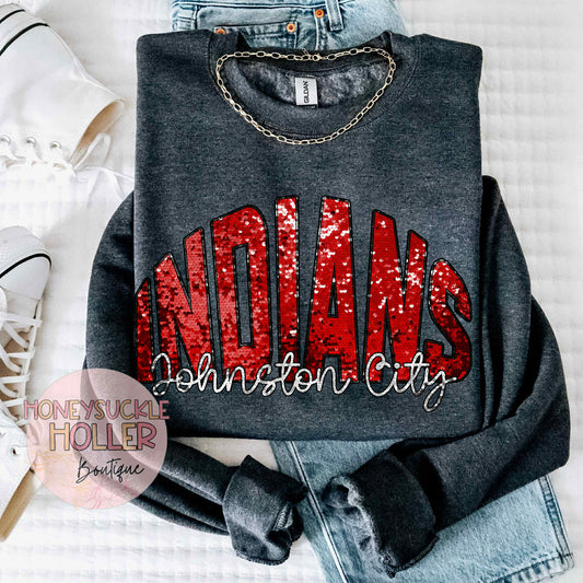 Glitter Varsity JC Indians