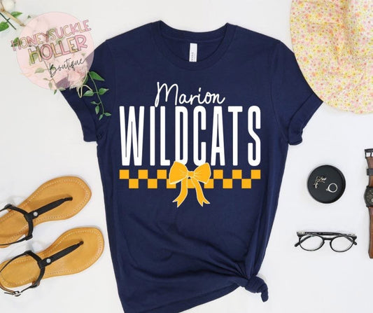 Checkered Pride - Wildcats (Blue and yellow)