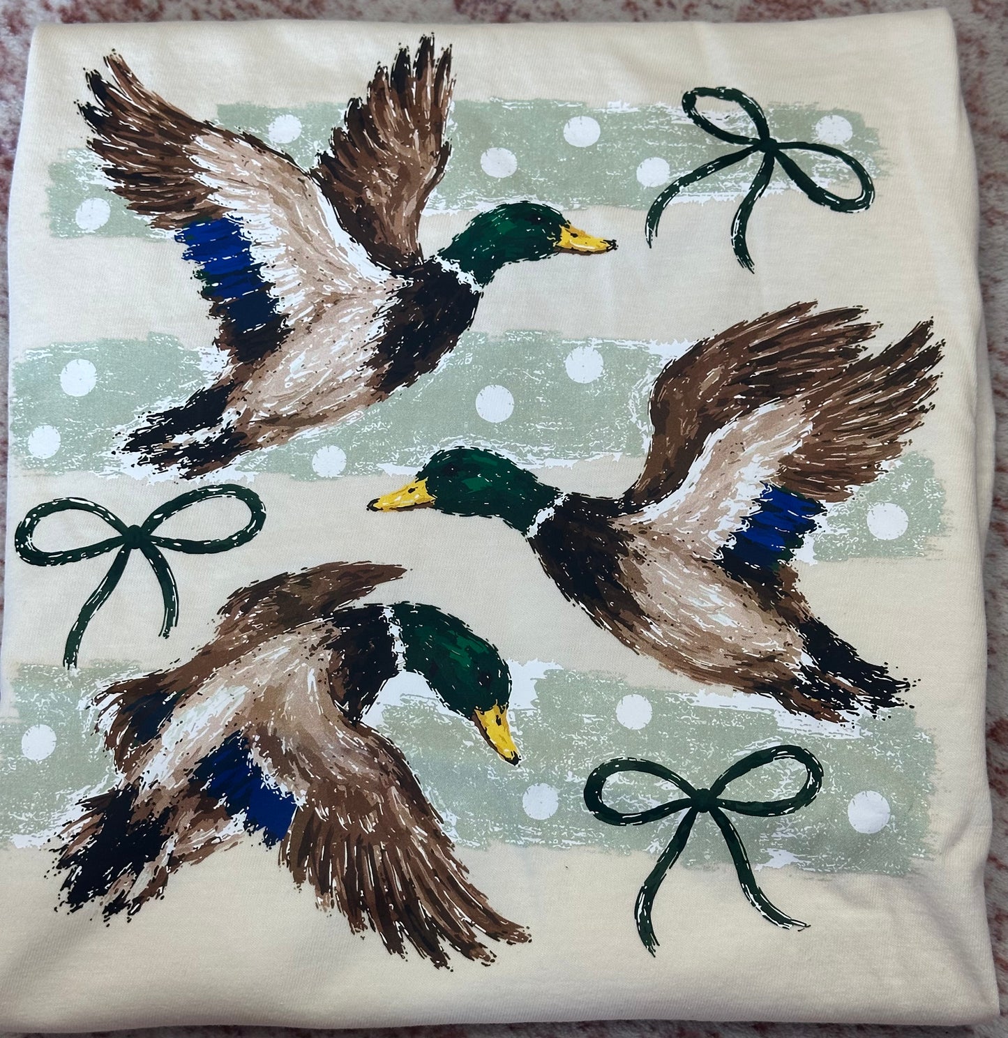 Mallard Ducks And Bows Comfort Colors Tshirt