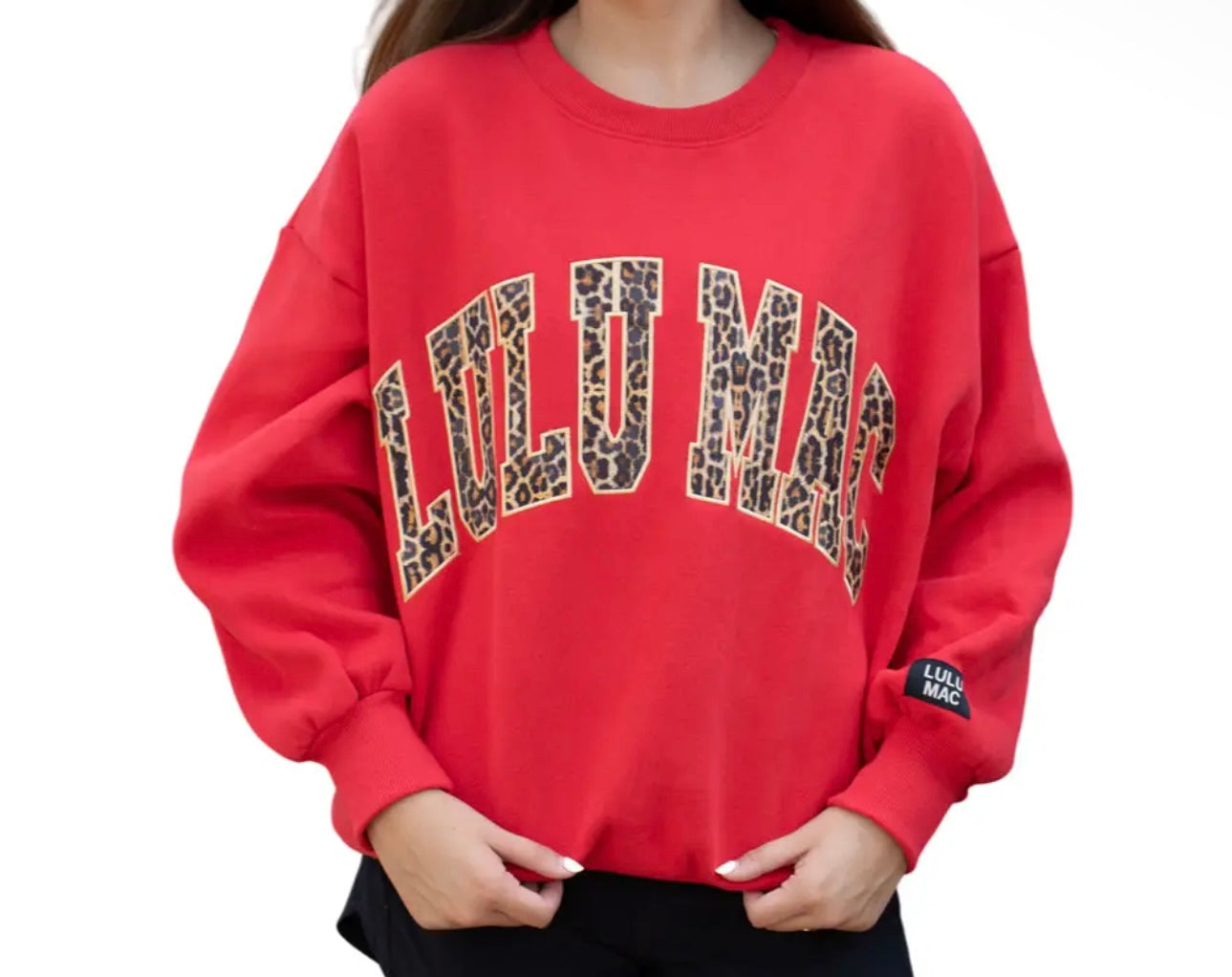 LULU MAC Red Leopard Sweatshirt