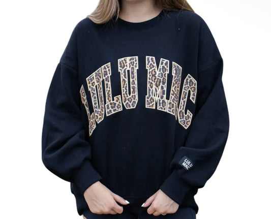 LULU MAC Black Leopard Sweatshirt