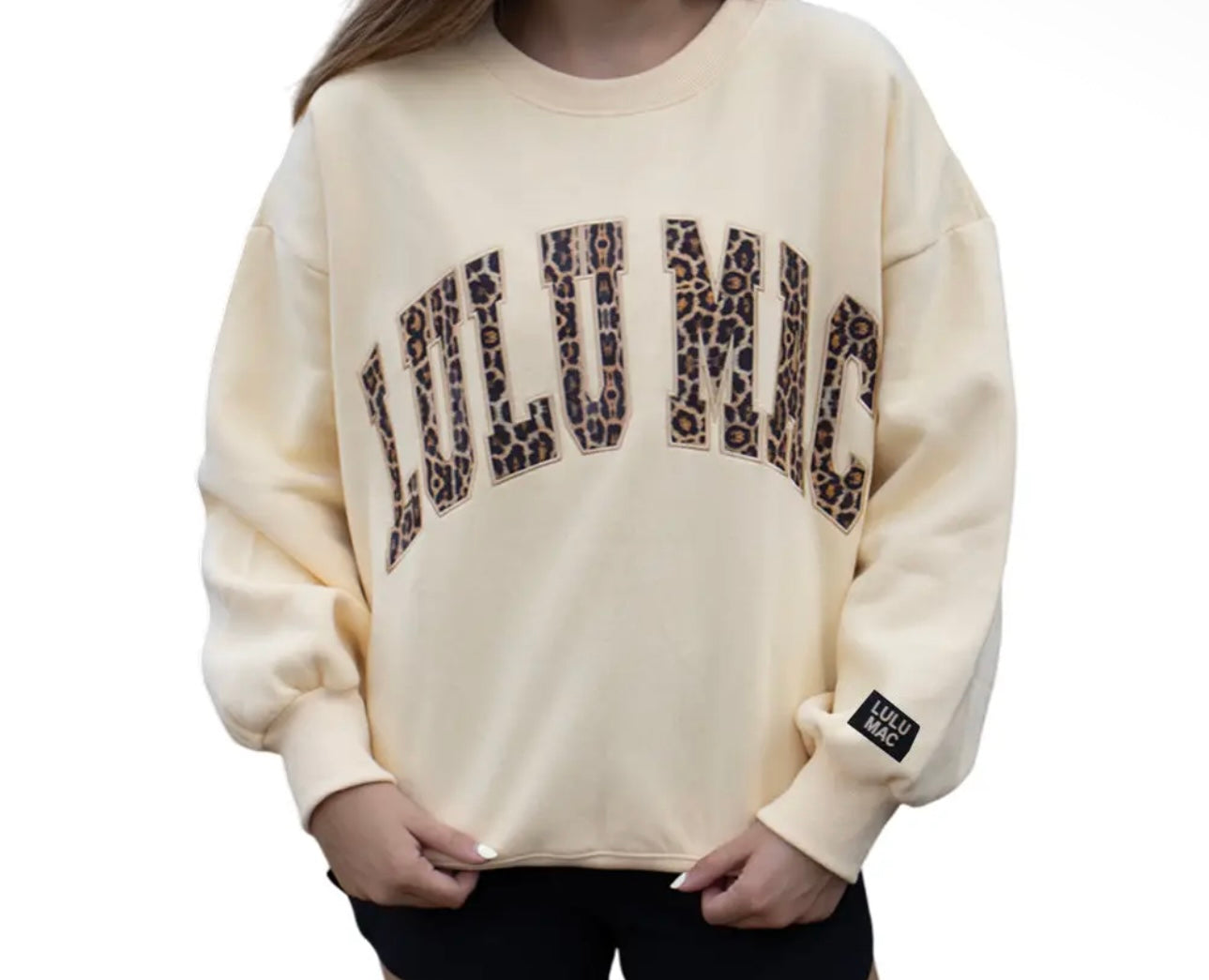 LULU MAC Yellow Leopard Sweatshirt
