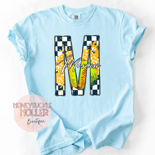 The Game Changer Monogram - Marion Softball