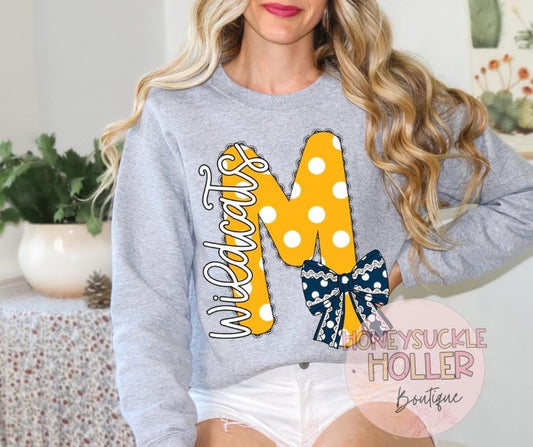 Southern Belle Sideline Monogram - M Wildcats