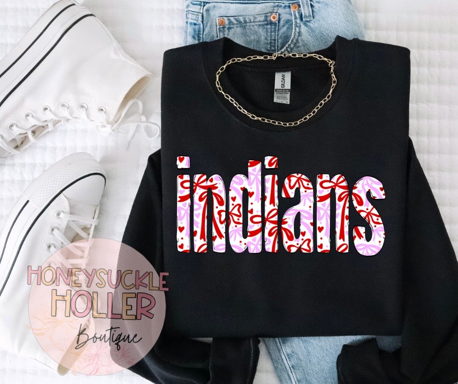 Pink and Red Bow-Patterned: Indians