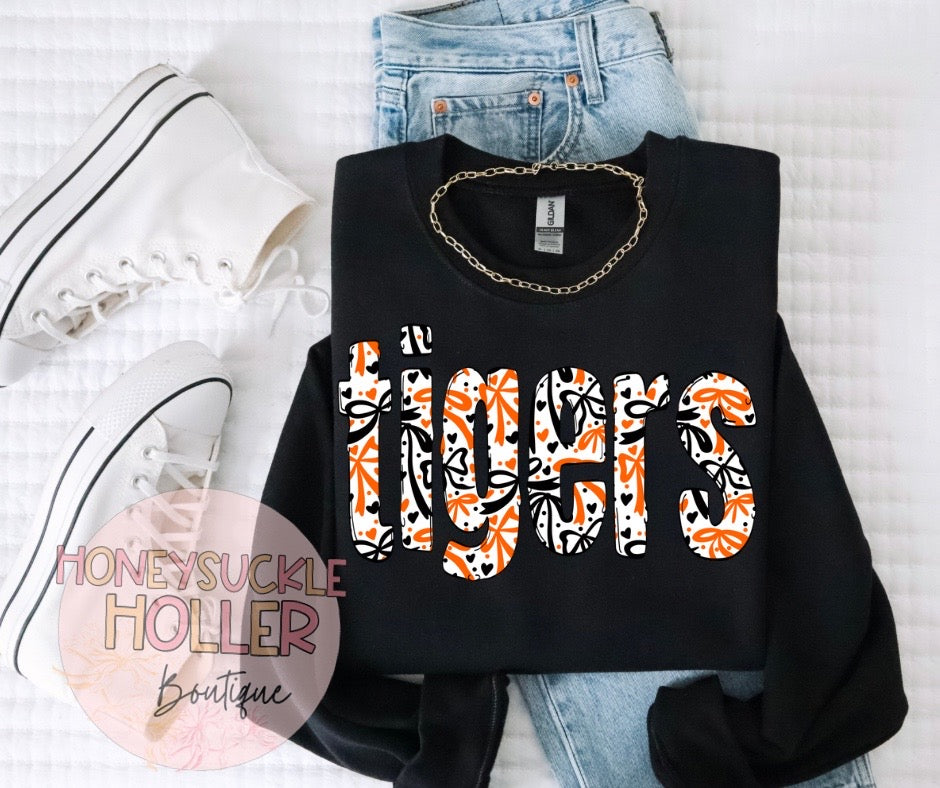Orange and Black Bow-Patterned: Tigers