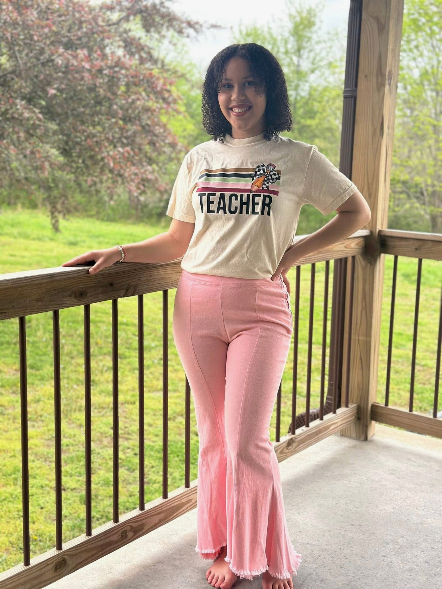 High-Low Pleated Stretch Pants- Pink