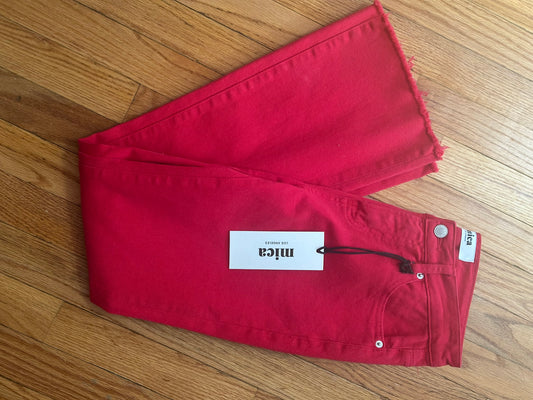 Mica High-Rise Ankle Flare - Red