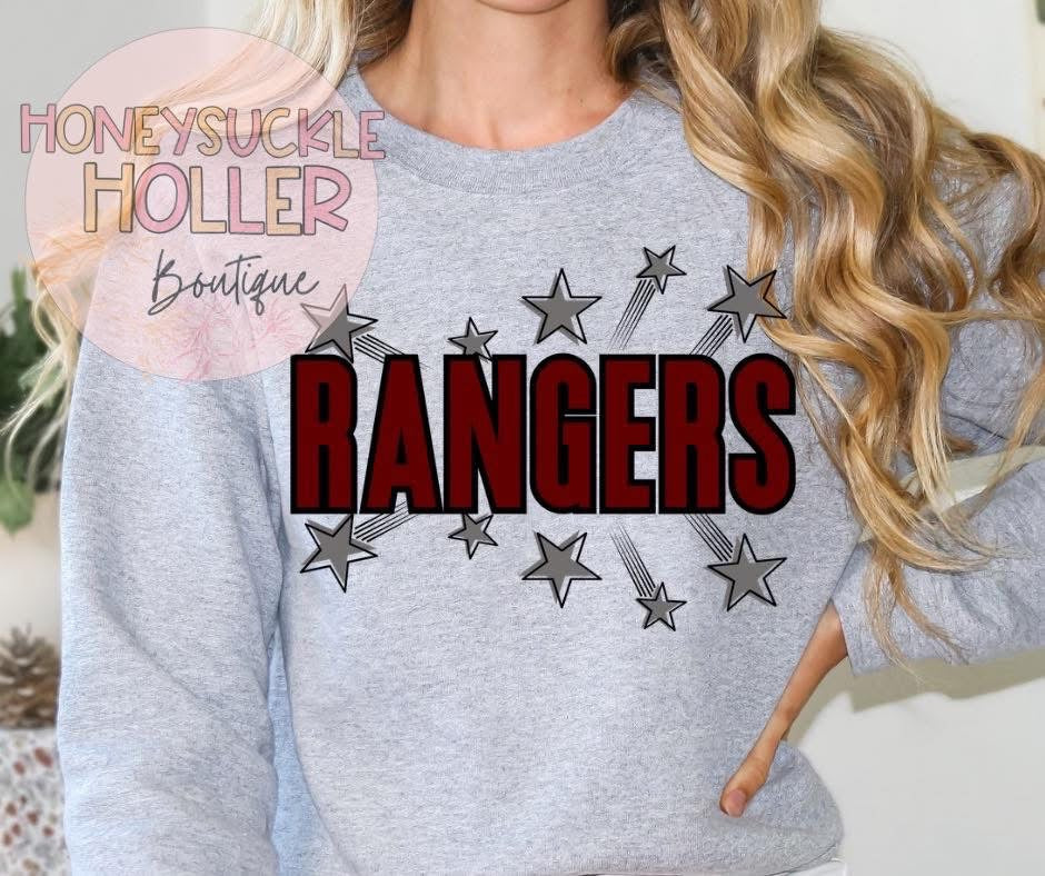 Gray Star Burst - Maroon Ranger