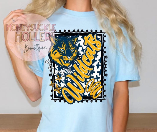 Postcard with Mascot Head - Wildcats