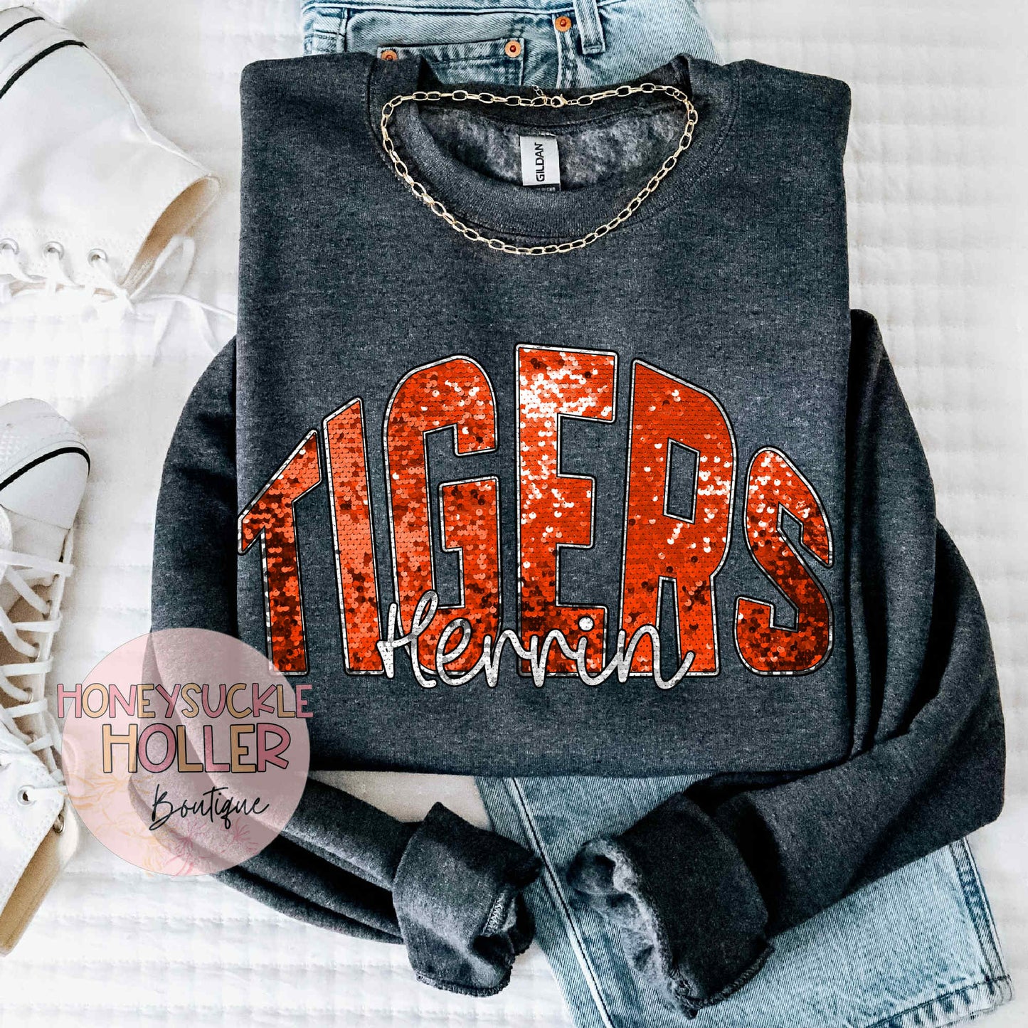 Glitter Varsity Herrin Tigers