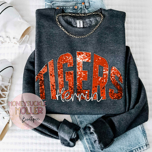 Glitter Varsity Herrin Tigers
