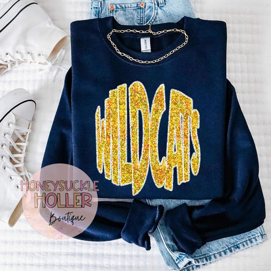 Game Day Glam Wildcats-Yellow Glitter