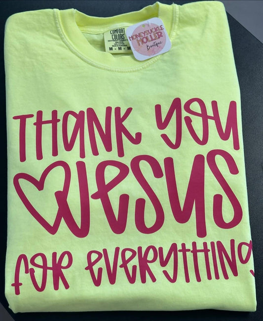 Thank You Jesus For Everything- Neon Yellow CC