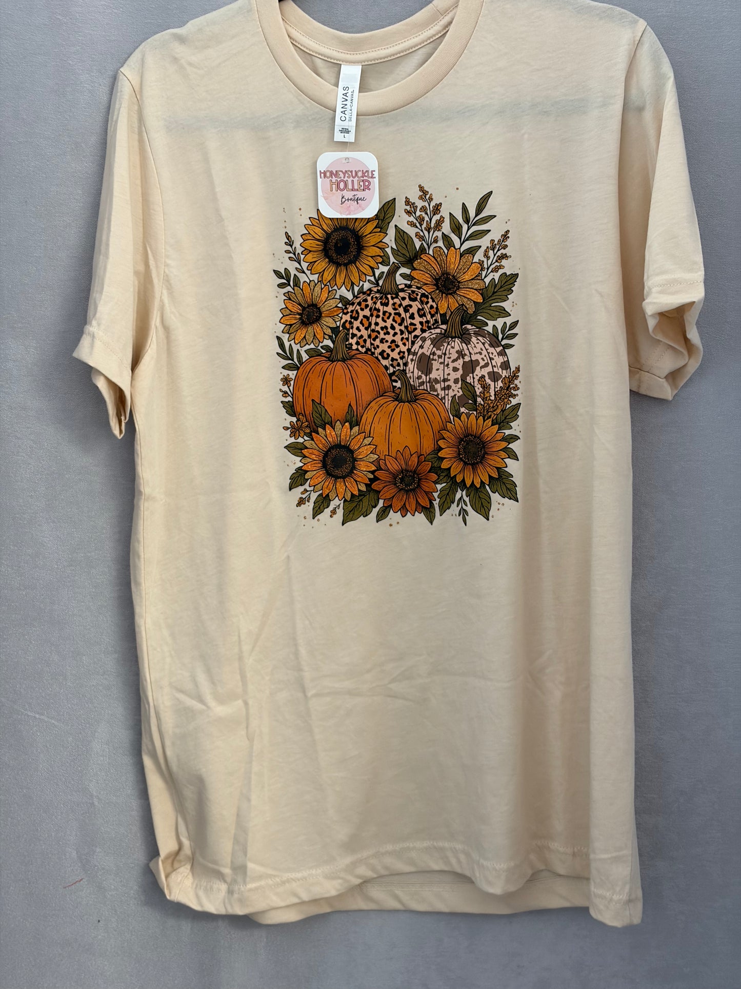 Sunflowers with Animal Print Pumpkins